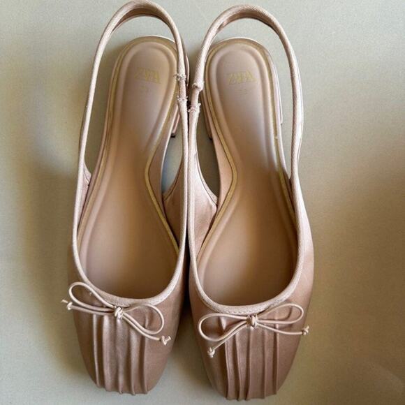 ZARA Rounded Toe Slingback Flats 💗✨ NWT - Picture 16 of 16
